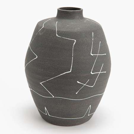 Vase gris H.27cm EVASION