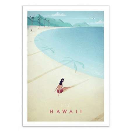 Affiche Visit Hawaii A3 -...