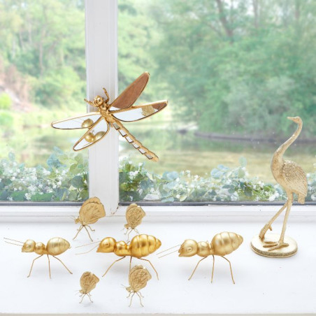 Figurines dorées papillons