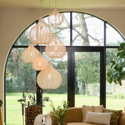 abat jour suspension tissu elati hemisphere sud