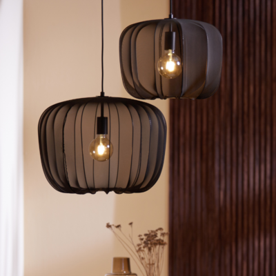 abat jour suspension tissu hemisphere sud