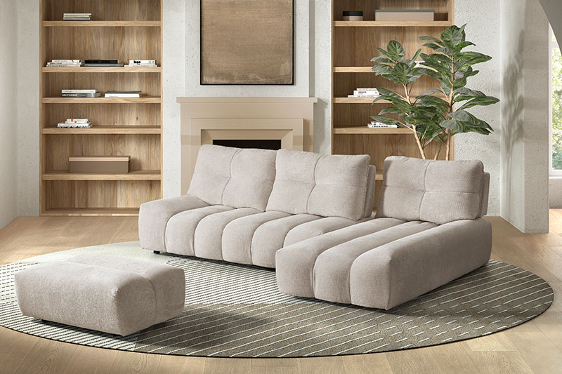 Canapé modulable beige RUMBA Hémisphère Sud