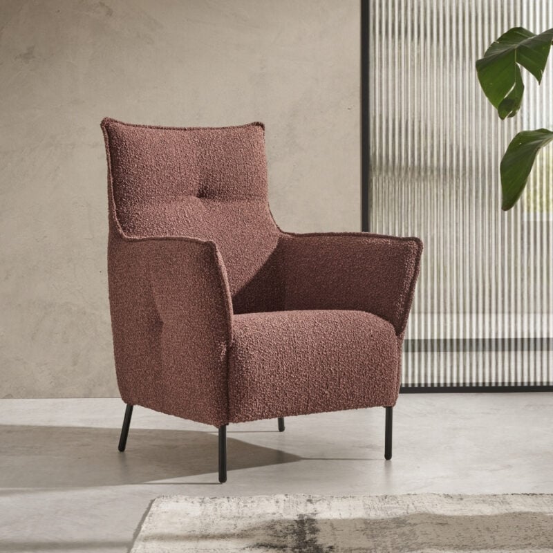 fauteuil tissu bouclette marvin hemisphere sud