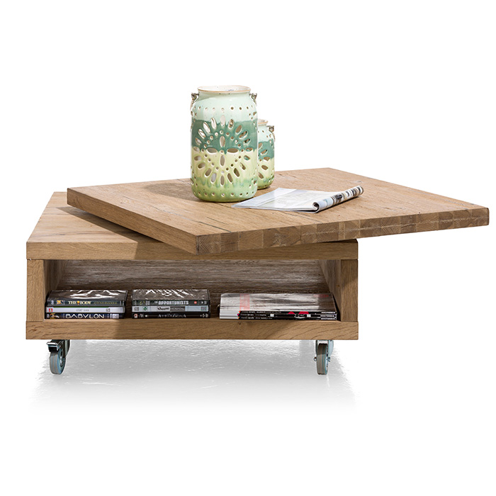 Table basse à roulette et plateau pivotant CANOVA Hémisphère Sud