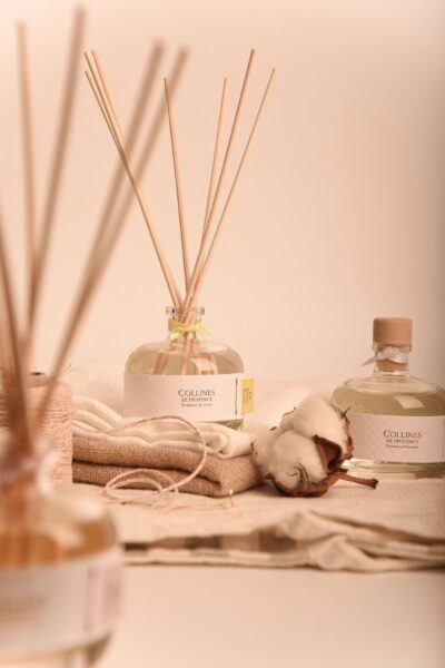 bouquet parfume soie sauvage coton blanc