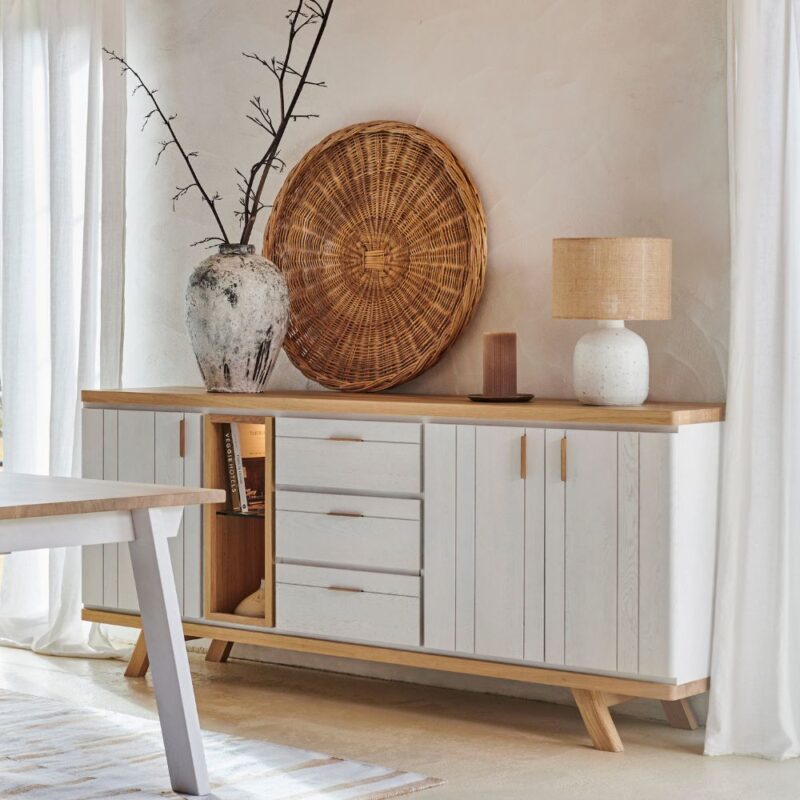 buffet 4 portes 1 tiroir 1 niche hoel