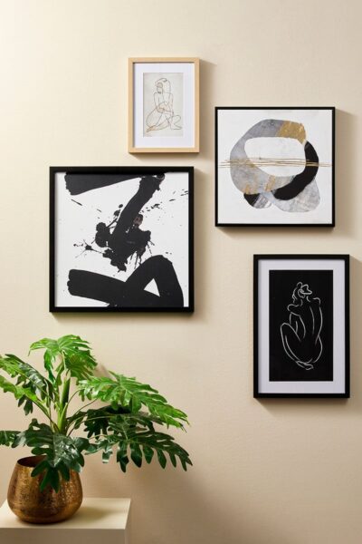 cadres abstraits noir beige hemisphere sud