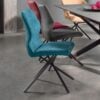 chaise en tissu et pu wellington