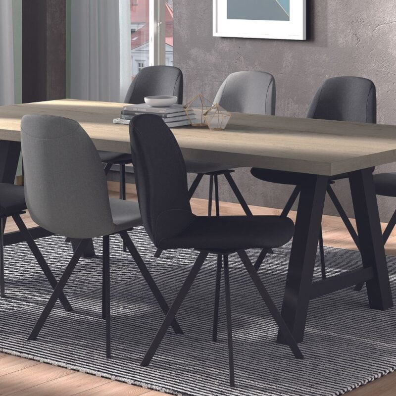 chaise tissu pivotante gisco