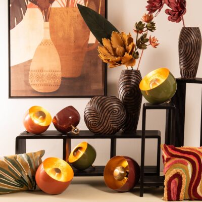 lampe de table metal couleurs hemisphere sud