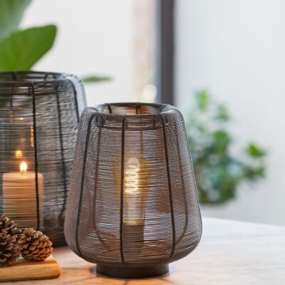 lampe de table metal noir mat adeta hemisphere sud