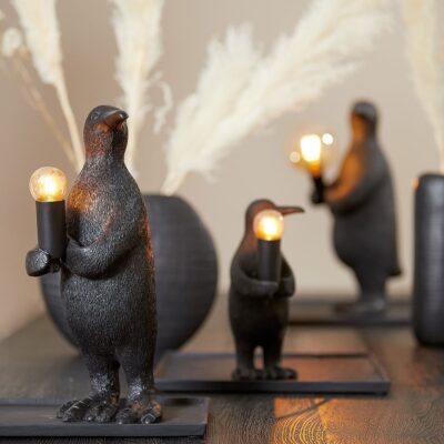 lampe de table penguin noir mat