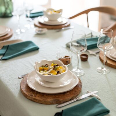 linge table bleu hemisphere sud