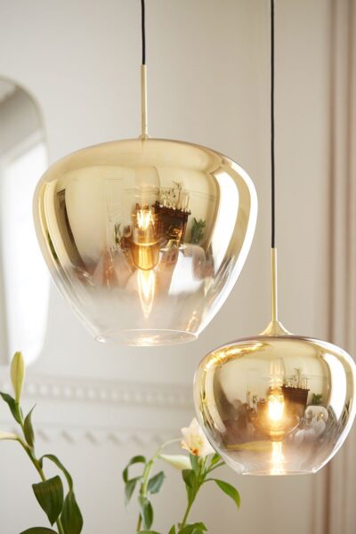 suspensions verre metal or mayson hemisphere sud
