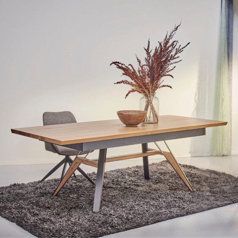 table de repas extensible pieds forme tréteaux tulsa