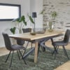 table de repas extensible pieds épingles bois métal tulsa