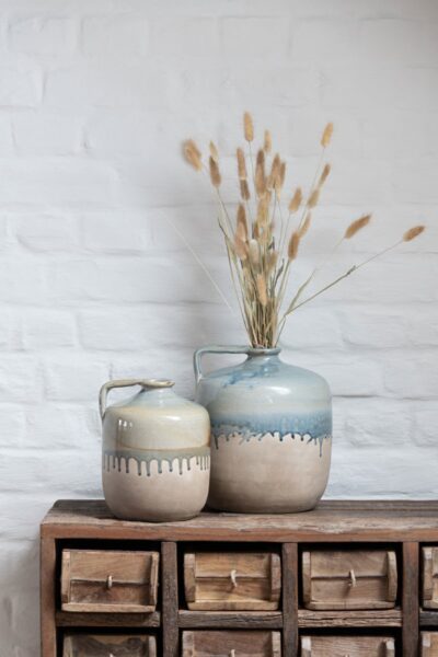 vases bleus fleurs sechees hemisphere sud