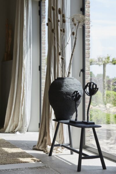 fleur deco papaveru noir mat