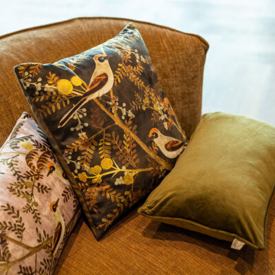 coussins deco motifs nature oiseaux hemisphere sud