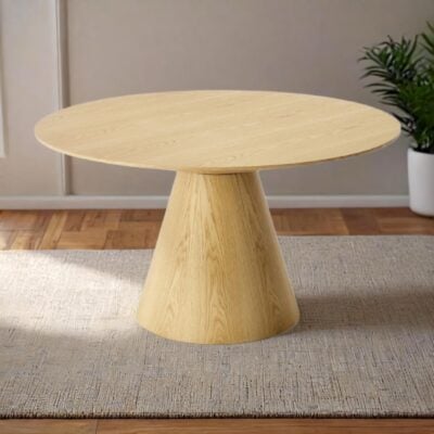 table de repas pied rond olive