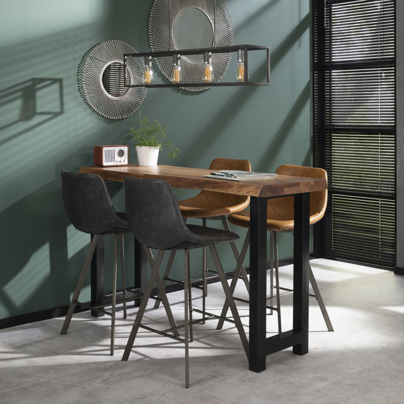tabouret snack avec dossier similicuir