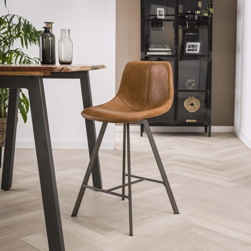 tabouret snack avec dossier similicuir