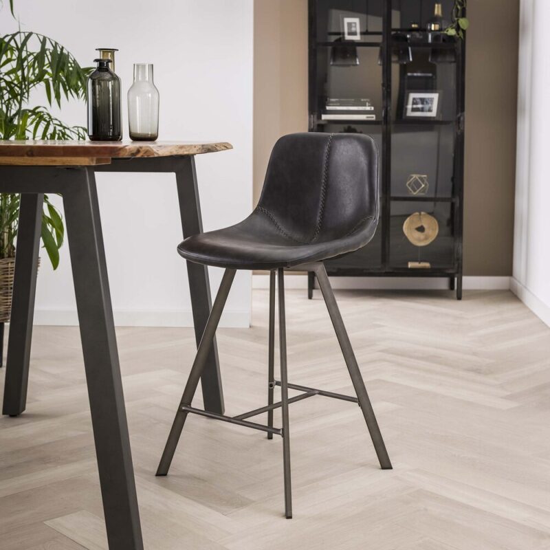 tabouret snack avec dossier similicuir