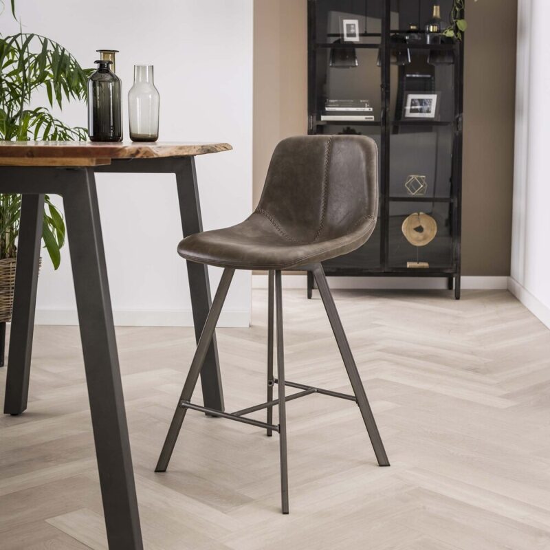 tabouret snack avec dossier similicuir