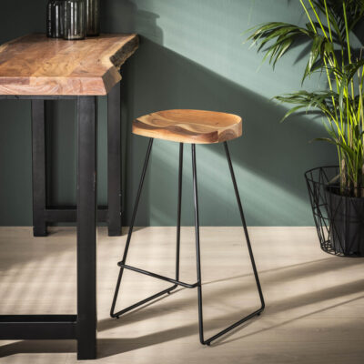 tabouret snack siège en bois