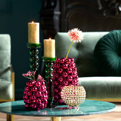 vases rose brillant deco florale