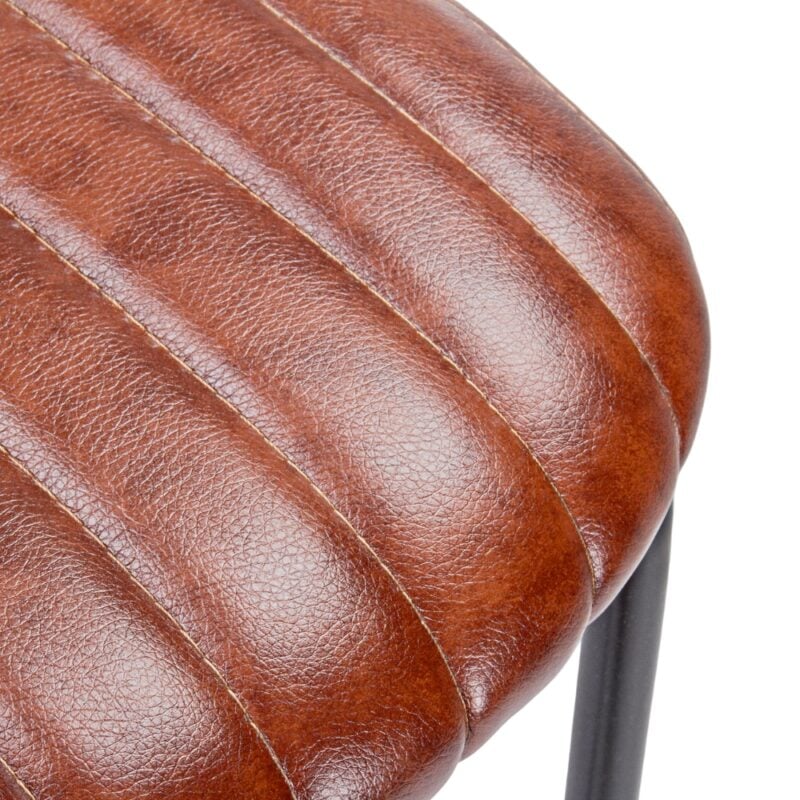tabouret de bar vintage avec dossier orange debbie