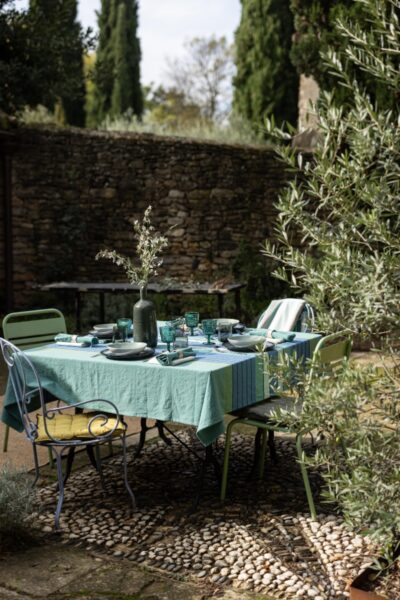 linge de table ete bleu hemisphere sud