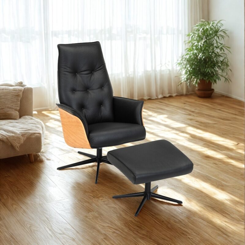 fauteuil pivotant avec repose pieds lilibelle