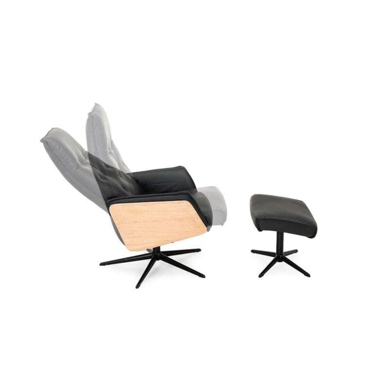 fauteuil pivotant avec repose pieds lilibelle