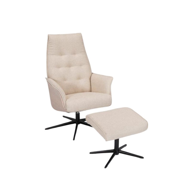 fauteuil pivotant avec repose pieds lilibelle