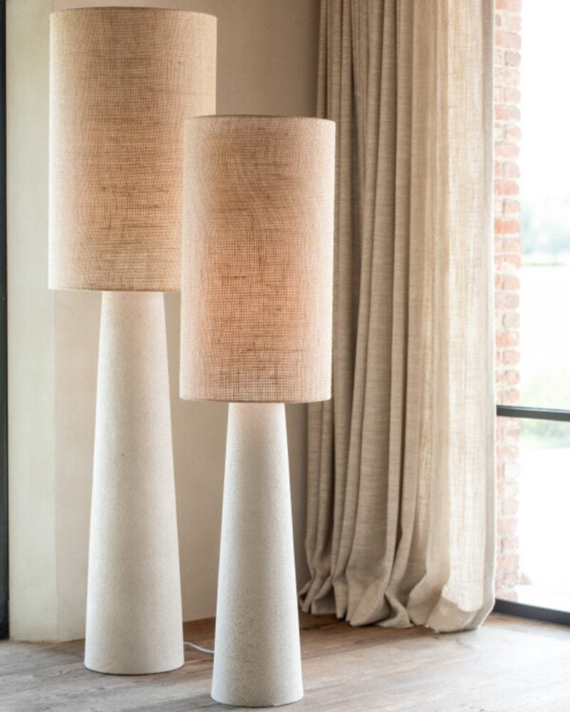 lampe sur pied sol fibre verre jute ava hemisphere sud