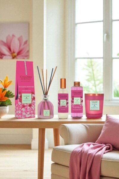 bougies senteurs lys lotus