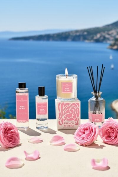 bougies senteurs rose de mai