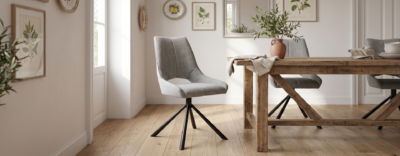 Chaise tissu gris GALAAD Hémisphère Sud